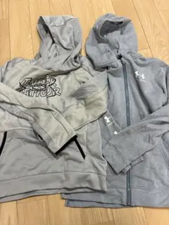 UNDER ARMOUR グレー フード付きパーカー　トレーナー