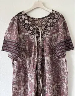 JOURNAL STANDARD 綿麻 更紗プリントワンピース 【美品】のサムネイル