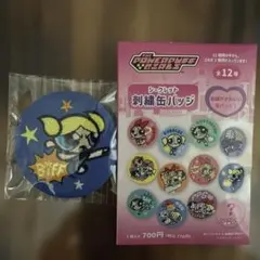 パワーパフガールズ 刺繍缶バッチ バブルス