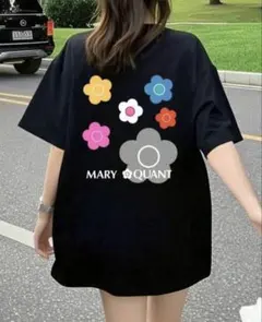 【新品】 MARY QUANT ブラックTシャツ XXL