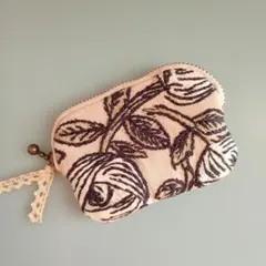 ハンドメイドポーチ　ミナペルホネン　✩rosy ピンク✩