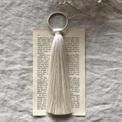 リングタッセル　MIXホワイト　　成人式　卒業式　和装　袴　髪飾り　振袖ヘア