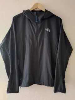 ノースフェイス フード付　薄手ナイロンジャケット ブラック　XL