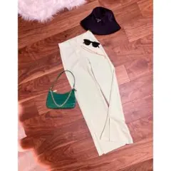 【処分値下げ】【新品・未使用】【H&M】リブニットフレアパンツ