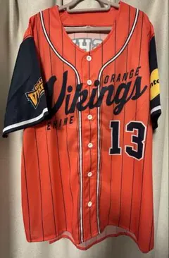 俊野佳彦 愛媛オレンジバイキングス ベースボールシャツ ユニフォーム