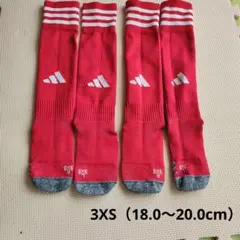 adidas サッカーソックス レッド 3XS