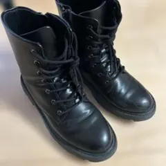 GUブラック ジッパーブーツ22cm
