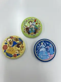 ディズニー 刺繍缶バッジ トイストーリー シンデレラ　美女と野獣