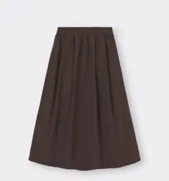 GU タックフレアスカート M ブラウン