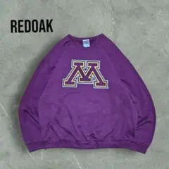 90s USA 古着 REDOAK カレッジロゴ スウェット ミネソタ大学