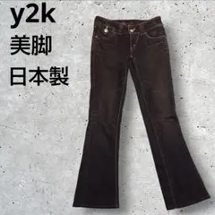 レアY2K名作SOMETHINGヴィーナスジーン美脚フレアデニム00s平成ギャル