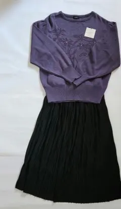 〈新品〉ニットプリーツスカート セットアップ