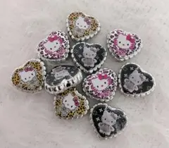 キティ　ヒョウ柄　豹柄　ビーズ