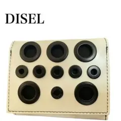 DIESEL 三つ折り財布 ホワイト ドットレディース ラウンドファスナー 牛革のサムネイル