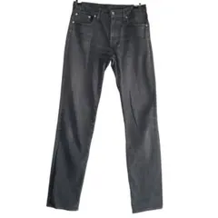 2286【GU】ストレッチカラースリムパンツ ブラックデニム スキニー