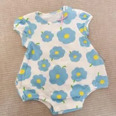 ベビー　ロンパース　60cm 女の子　花柄　半袖