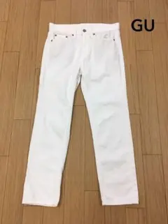 GU◆美品  ホワイト デニム ジーンズ◆W64