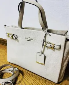 kate spade 2way オフホワイトハンドバッグ