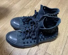 【非売品】CONVERSE スタッズ付 ブラック ハイカットスニーカー　26cm