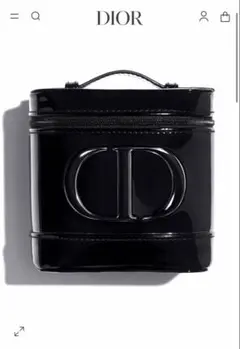 Dior ノベルティ　オリジナルポーチ　バニティポーチ　ブラック　エナメル