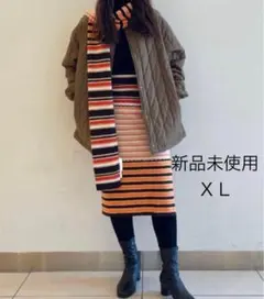 新品【UNIQLO　マルニ】　メリノブレンドボーダーニットスカート　X L