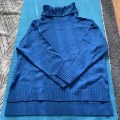 タートルネック 水色