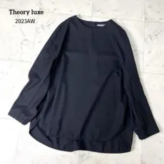 【極美品】セオリーリュクス 23AW SUNI L ウール ブラウス 黒 38Mのサムネイル