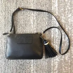 トリーバーチ　ショルダーバッグ　レザー　ブラック