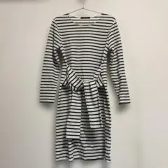 INGNI ストライプ 長袖 ひざ丈ワンピース