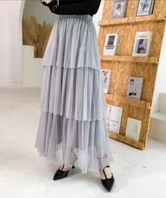 BANNER SELECT ティアードチュールフリルスカート　ZOZOTOWN