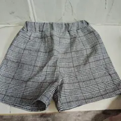 白黒チェック ハーフパンツ