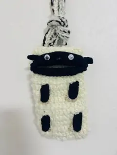羊　パクパクモンスター　ハンドメイド　ポシェット　編み物　ハンドメイド