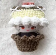 猫耳ニット帽 カップケーキ編み物 にじぱぺっと ハンドメイド ちびぬい ぬい服のサムネイル