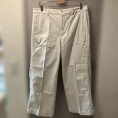 ユニクロ　UNIQLO ワイド　ストレート　パンツ　ホワイトベージュ
