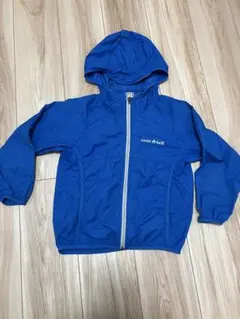mont-bell フード付き青ウィンドブレーカー120cm