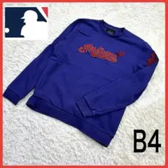 送料無料！MLB✖️インディアンズ デカロゴ クルーネック スウェット トレーナー