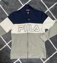 FILA ジップアップジャケット グレー/ネイビー