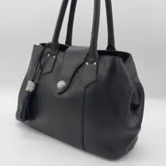 美品 Samantha Kingz オールレザートートバッグ 牛革 タッセル付き