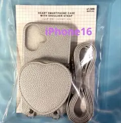 【新品】ショルダー付き iPhone16用ケース シルバーのサムネイル