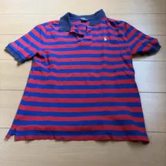PolobyRalphLaurenポロバイラルフローレンボーダーポロシャツ橙色L 