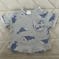 futafutaクジラ柄 ベビーTシャツ 70cm