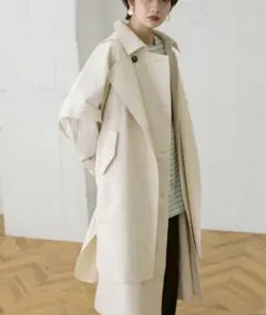 KBF 3WAYレイヤードコート∴  ケービーエフ スプリングコート 春服 ジレ