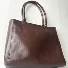 HIROFU ヒロフ 本革 トートバッグ ダークブラウン ロゴ型押し