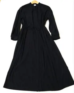 アーバンリサーチ長袖ロングシャツワンピース ネイビーМ