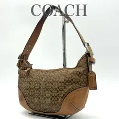 コーチ ミニ ホーボー ハンドバッグ シグネチャー ポーチ ワンショルダー