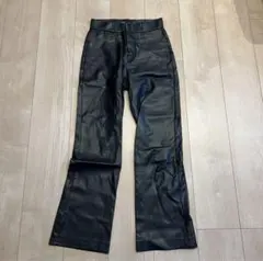 ZARA ブラック フレアパンツ 合成皮革