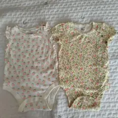 babyGap いちご・花柄ロンパース 2枚セット