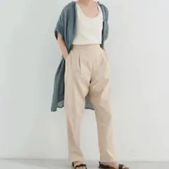 earth music&ecology アイボリー パンツ センタープリーツ