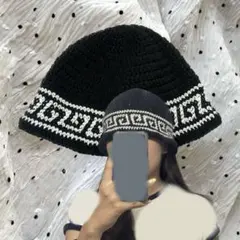 クラッシャーハット 帽子 ニット バケットハット 韓国 山田蓮 - メルカリ
