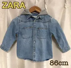 ZARA デニムジャケット Gジャン フード付き 12-18month 86cm